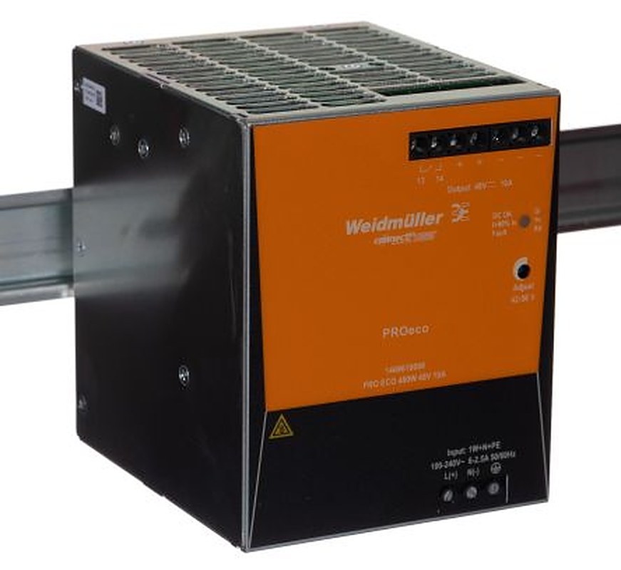 Weidmüller PRO ECO Switch-Mode Power Supply Unit DIN Rail Power Supply 264V ac AC/DC Input 56V dc, 10 A Output DC 480 W