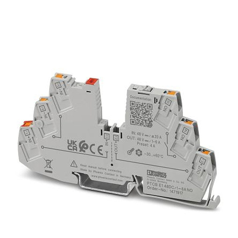 Phoenix Contact PTCB E1 Electronic Circuit Breaker 1A, 6 A 48V, DIN Rail