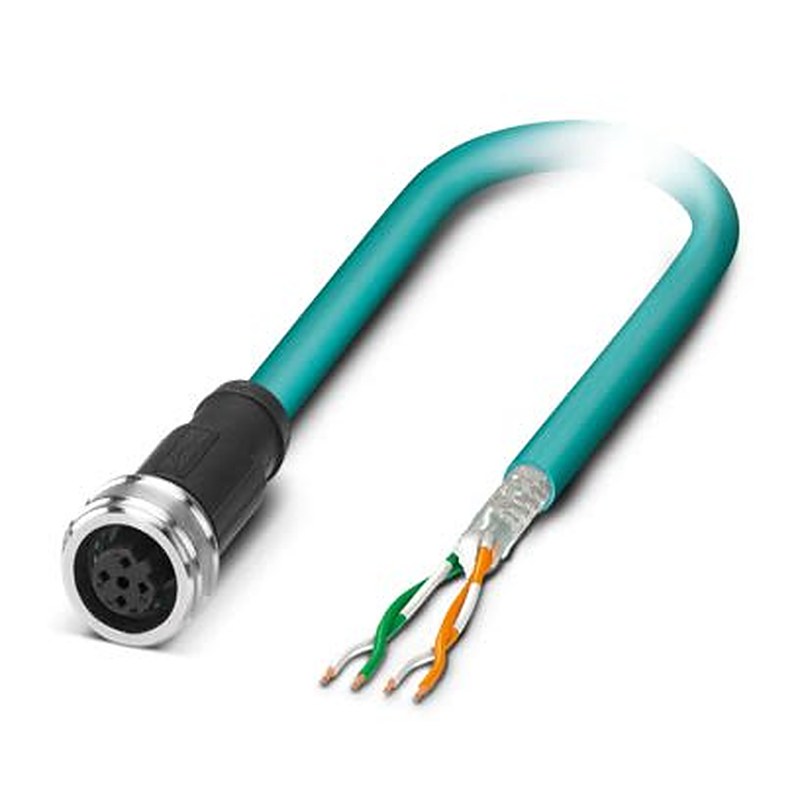 Phoenix Contact Free Ends, M12, 5 m Ethernet Cable Screened Polyurethane Sheath