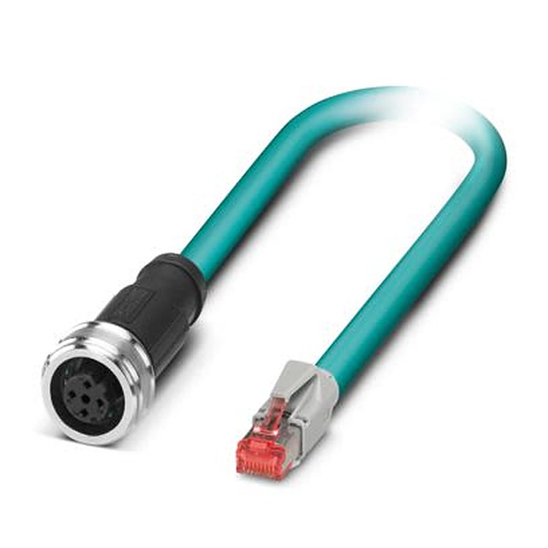 Phoenix Contact M12, RJ45, 10 m Ethernet Cable Screened Polyurethane Sheath