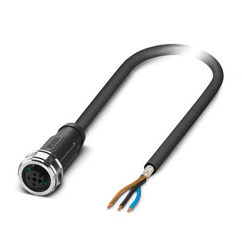 Phoenix Contact 3 way Free Cable End to Female 3 way M12, Straight Sensor Actuator Cable, 1.5 m