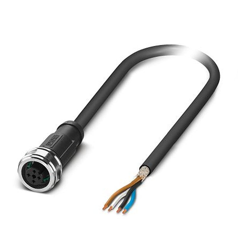 Phoenix Contact 4 way Free Cable End to Female 4 way M12, Straight Sensor Actuator Cable, 10 m