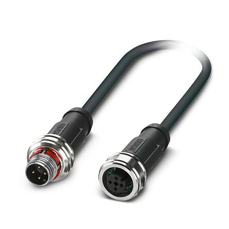 Phoenix Contact Male 4 way M12, Straight to Female 4 way M12, Straight Sensor Actuator Cable, 3 m