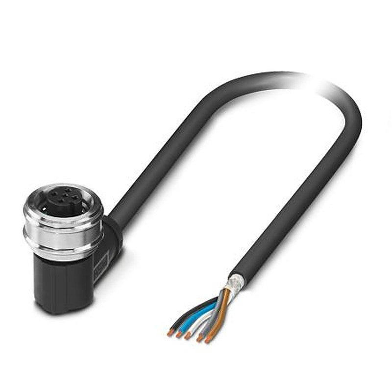 Phoenix Contact Female 5 way M12, Right Angle to 5 way Free Cable End Sensor Actuator Cable, 10 m