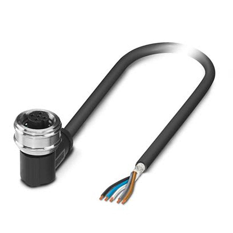 Phoenix Contact Female 5 way M12, Right Angle to 5 way Free Cable End Sensor Actuator Cable, 5 m
