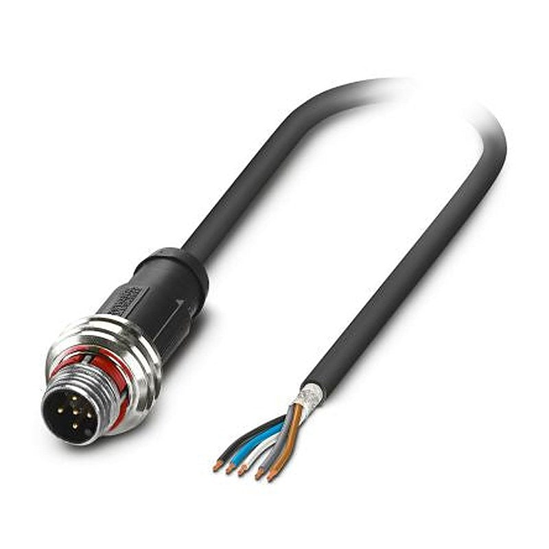 Phoenix Contact Male 5 way M12, Straight to 5 way M12, Straight Sensor Cable, 10 m