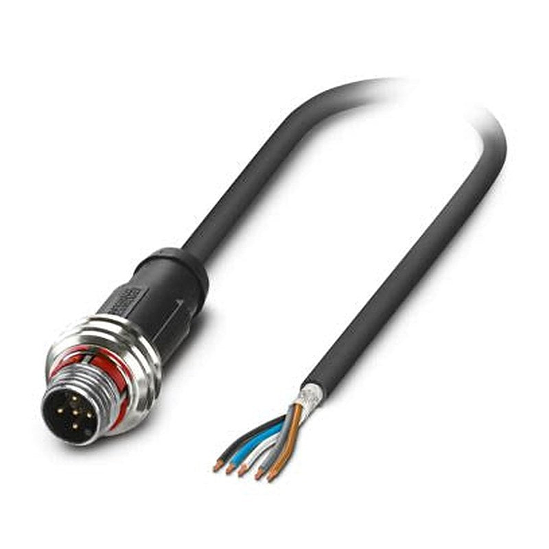 Phoenix Contact Male 5 way M12, Straight to 5 way M12, Straight Sensor Cable, 1.5 m