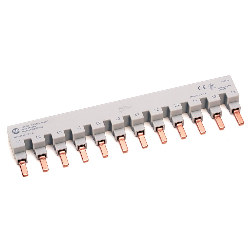 1489-M Miniature Circuit Breaker Accessories, , 12 Pins, 4 Circuit Breakers - 3 Phase Bus Bars
