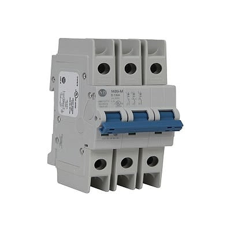 Allen Bradley 1489-M 1489-M Miniature Circuit Breaker, 3-Pole, 2A, Type D, 240V ac AC, 96 V dc DC, 15 kA Breaking
