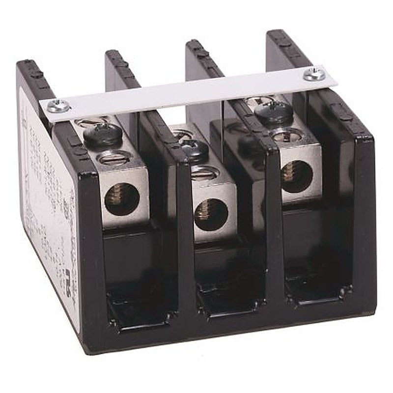Allen Bradley Distribution Block, 3 Way, 600V, 115A, Black