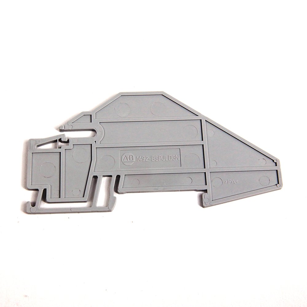 1492 Terminal Block Accessories End Barrier / Bus Support Plate , Grey (Standard)