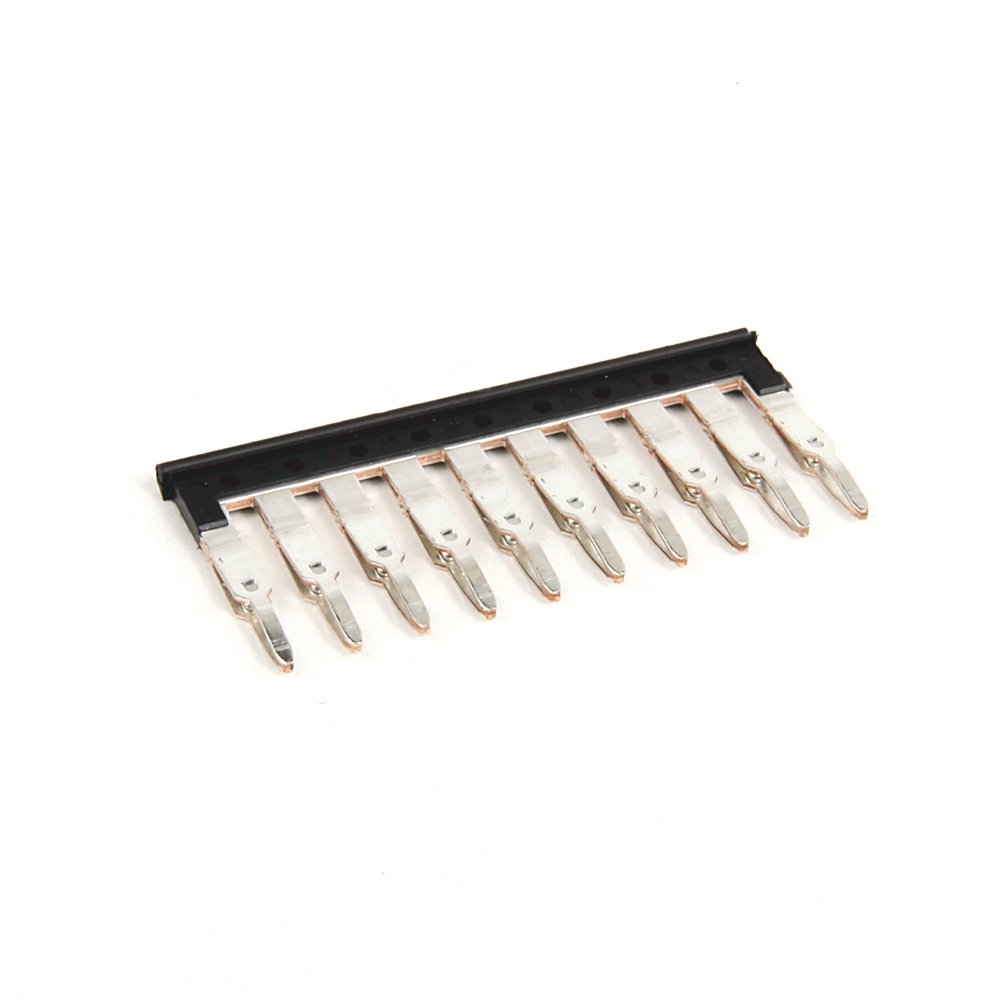 1492 Terminal Block Accessories Plug-In Center Jumper , 5 mm Center to Center , 10 Pole , Black ,