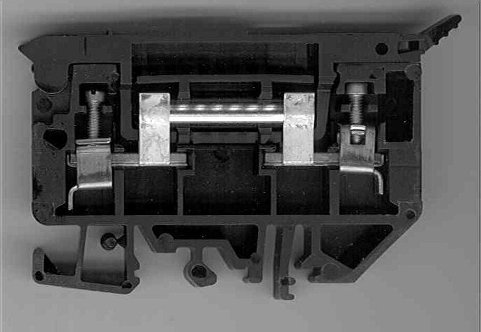 1492-H Finger-Safe Terminal Blocks, H-Block,Single Circuit Isolation Switch Block, Code 7,None, #30 - #10 AWG, Black (Standard),No Bulk Pack (Single Block)