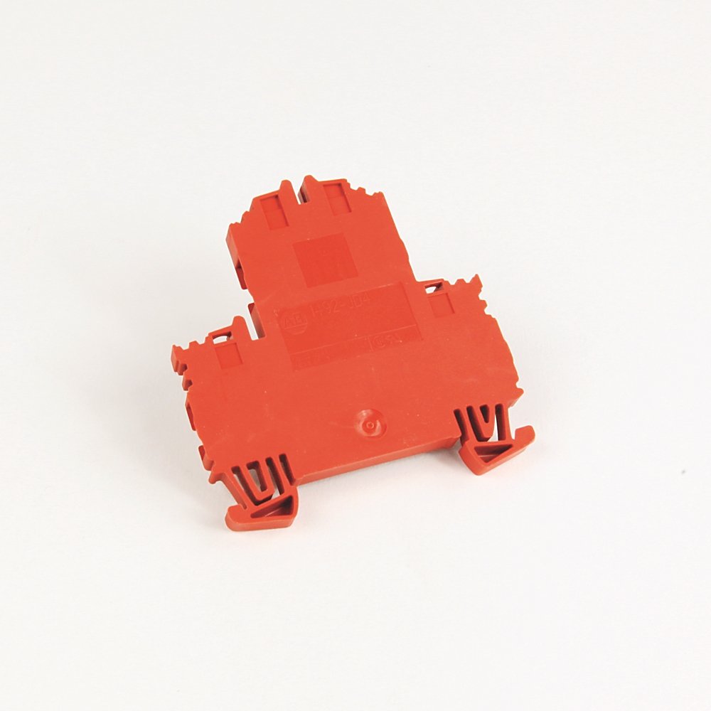 1492-J IEC Terminal Block, Two-Circuit Feed-Through Block, 4 mm (# 26 AWG - # 10 AWG), Standard Feedthrough, Red,