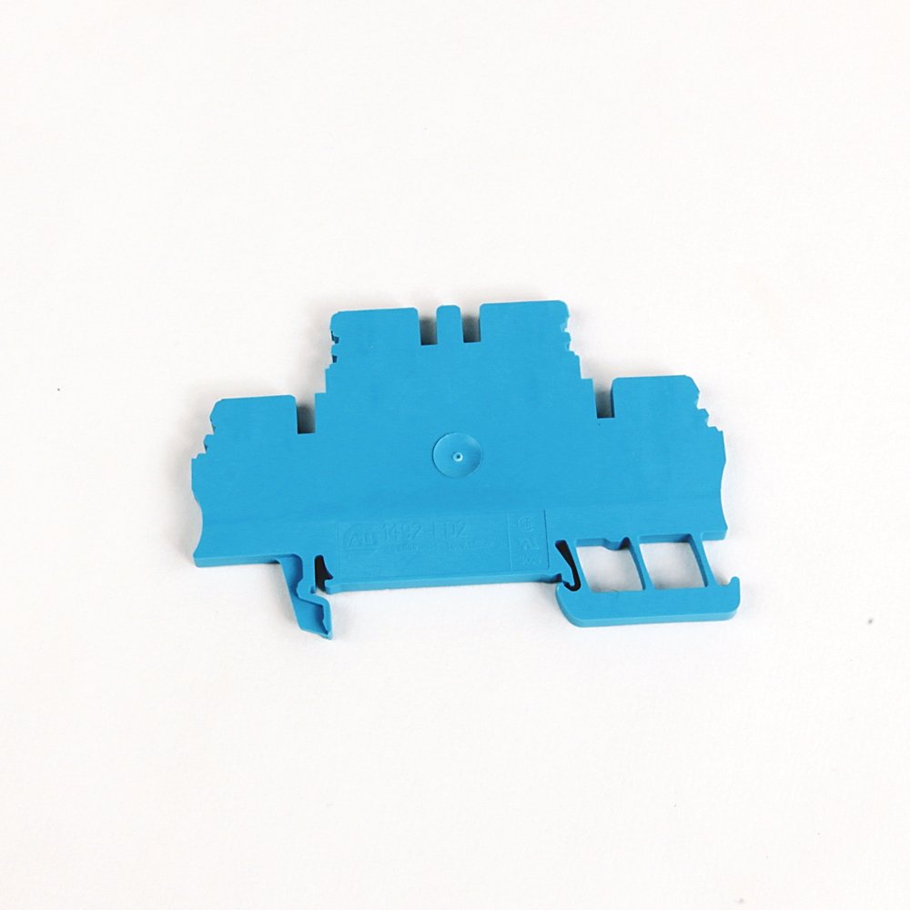 Spring Clamp Terminal Block,Two-Circuit Feed-Through Block,1.5 mm (# 22 AWG - # 16 AWG),Standard Feedthrough,Yellow,