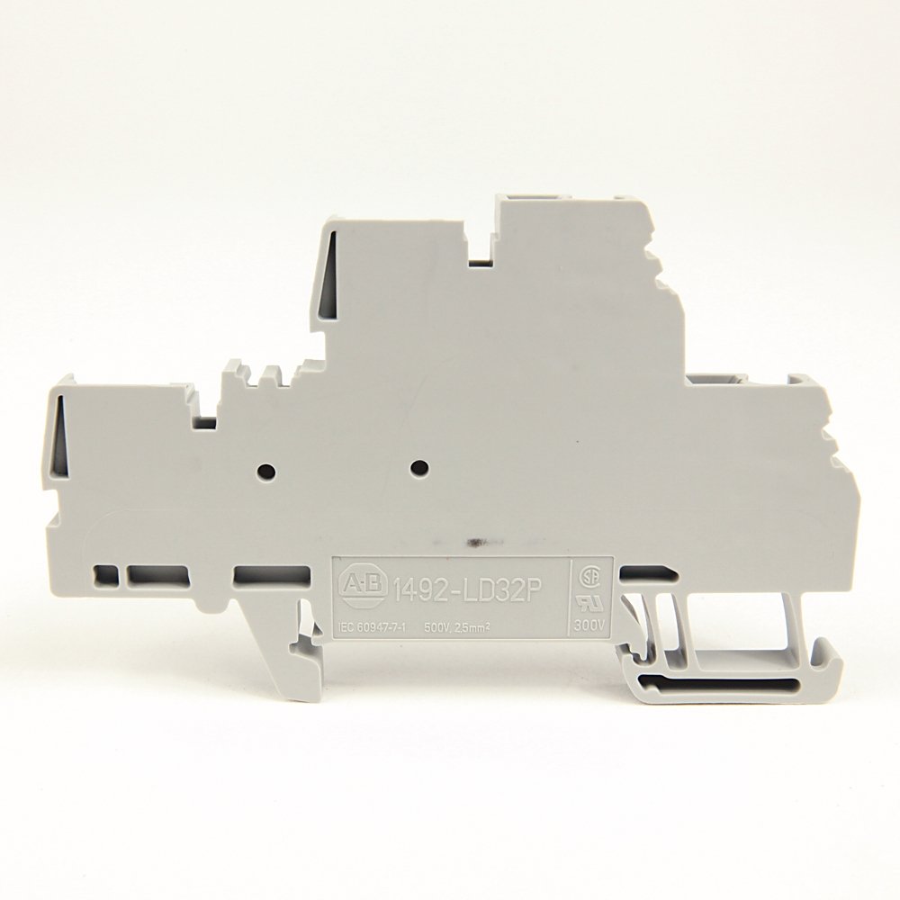 Spring Clamp Terminal Block,Two-Circuit Feed-Through Block,2.5 mm (# 22 AWG - # 14 AWG),Two-circuit terminal block with 1 fixed and 1 plug-in connection on each level,Gray (Standard),