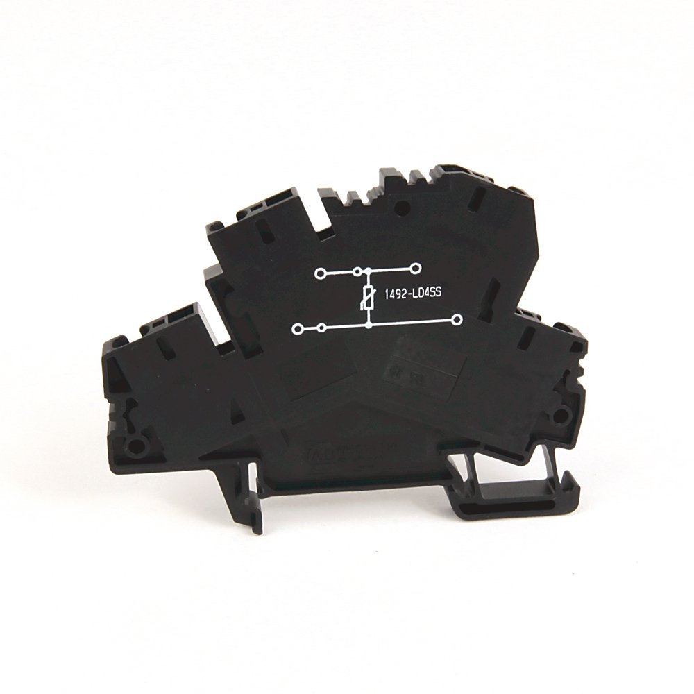Spring Clamp Terminal Block,Two-Circuit Feed-Through Block,4 mm (# 22 AWG - # 10 AWG) or 2.5 mm (# 22 AWG - # 12 AWG),Two circuits connected by a Commoning Bar,Gray (Standard),