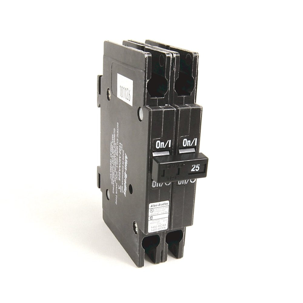 1492-MC Thermal-magnetic Miniature Circuit Breakers, 1492 Miniature Circuit Breaker, 120/240 V AC, Circuit Breaker - ½" wide per pole, DIN rail mounting, 10 kA, 2 Poles, 10 Amps, Standard Terminal, None