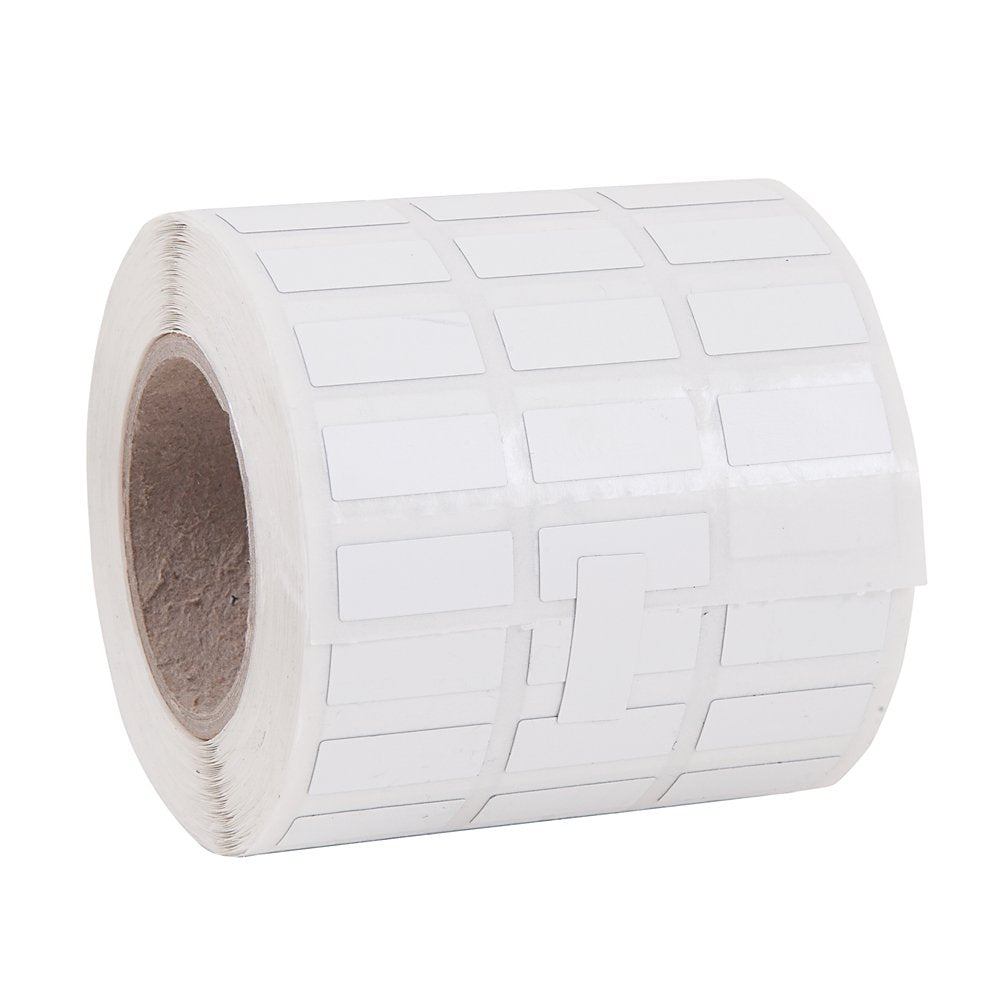 Device marker tags, spool packaging, adhesive, halogen-free, length 20mm, width 8mm, polyester material, V0 flammability rating (UL 94), White