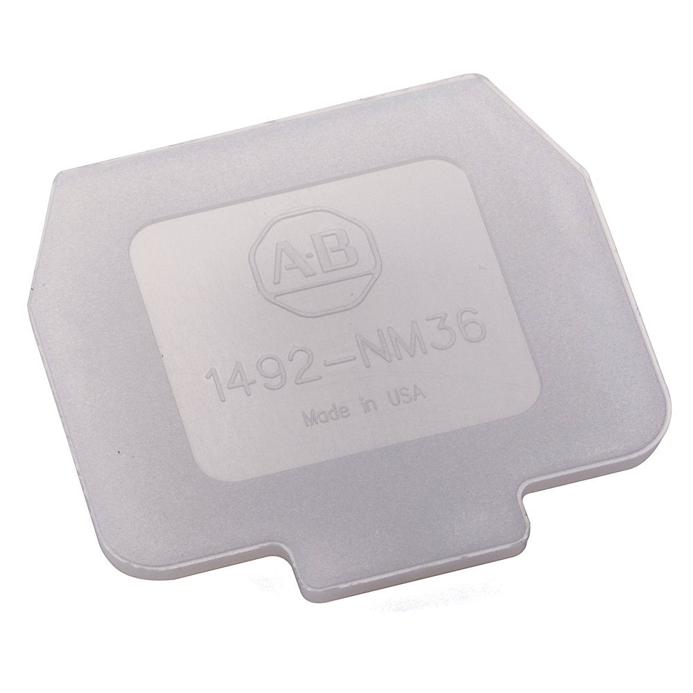 End Barrier Single Circuit Multi-Rail Mount Blocks, White, Pkg. Qty. of 50