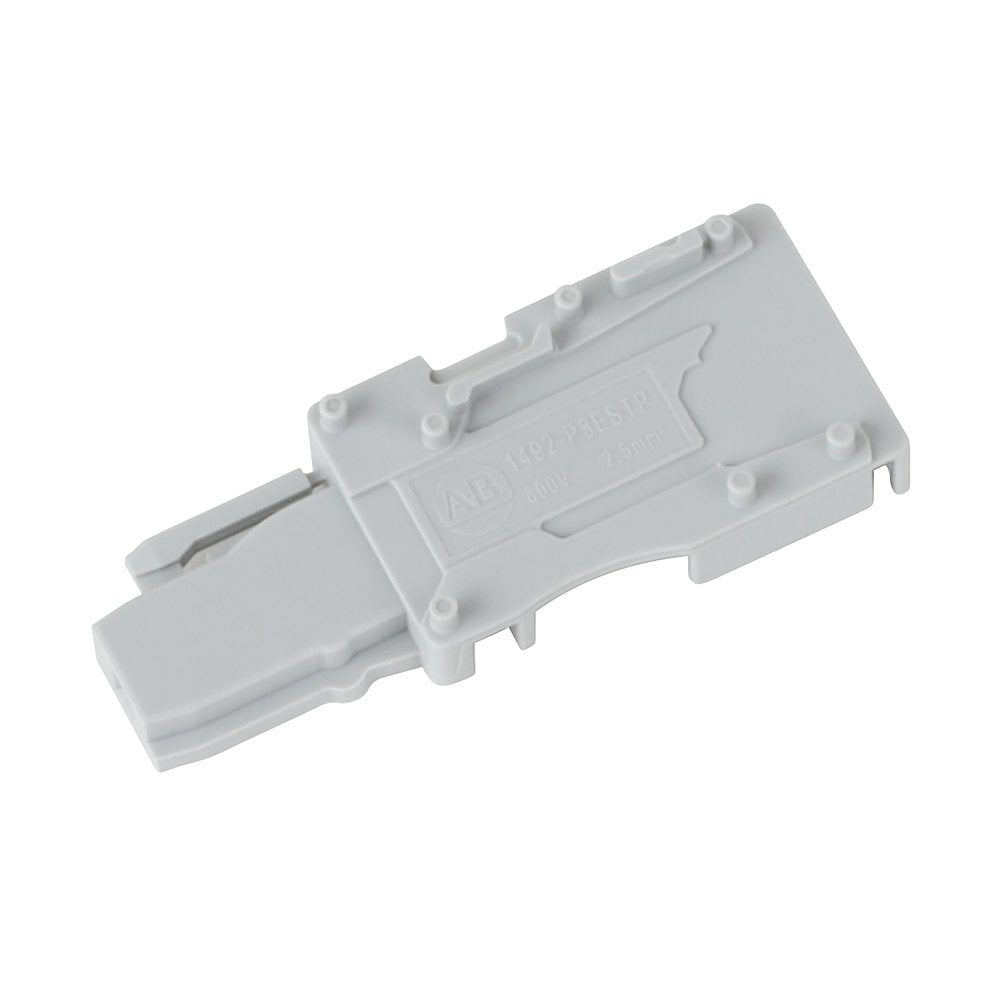 Terminal Block Accessory, Push-in connection, IEC, Flexible Plug-in Accessory, 2.5mm, End Plug, Grey, Package Qty 50