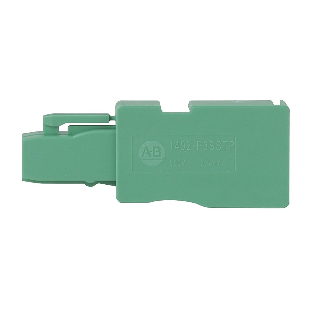 Terminal Block Accessory, Push-in connection, IEC, Flexible Plug-in Accessory, 2.5mm, Start Plug, Green, Package Qty 50