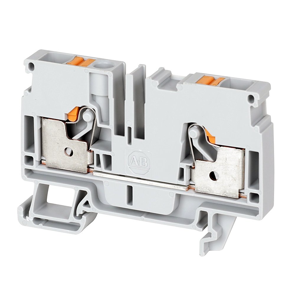 1492-P Push-in Terminal Blocks , 6 mm² ( AWG 22 - AWG 8),38 A , Feed-Through , Single Level ,1 Point On Each Side Per Circuit