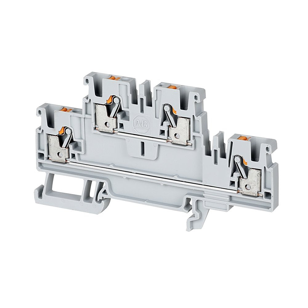 1492-P Push-in Terminal Blocks , 2.5 mm² (AWG 28 - AWG 12),20 A , Feed-Through , Multi-Level ,1 Point On Each Side Per Circuit