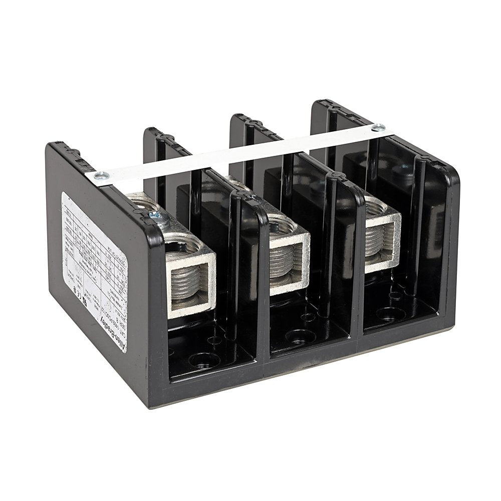 1492 Power Block, Copper Connector Block, 3-Pole, Copper, 1 Opening Line Side, 1 Opening Load Side, 255 Amps