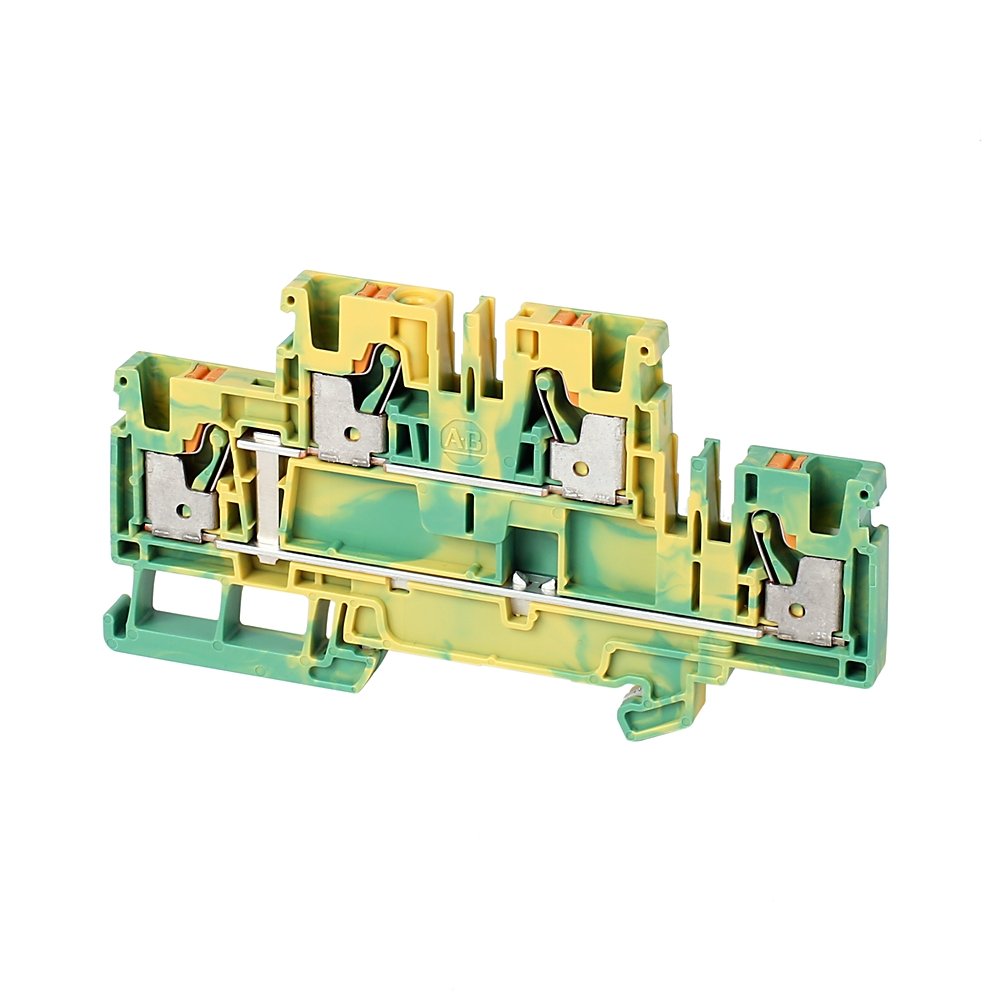 1492-P Push-in Terminal Blocks , 4 mm² (AWG 26 - AWG 10) , Grounding Block , Multi-Level ,2 Points On One Side, 2 Points On Other Side