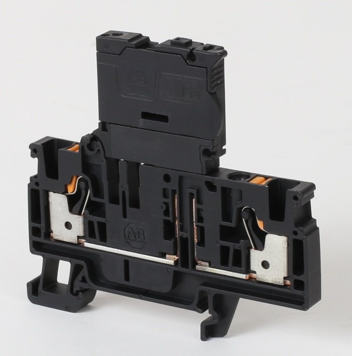 1492-P Push-in Terminal Blocks , 4 mm² (AWG 26 - AWG 10),10 A , Fuse Block without LED blown fuse indication , Single Level ,1 Point On Each Side Per Circuit
