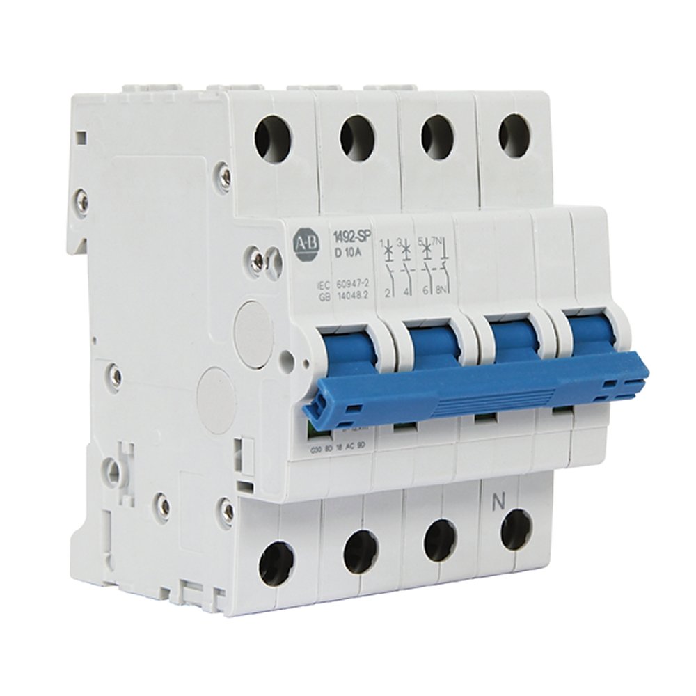 Bulletin 1492-SPM Supplemental Circuit Breaker, 3-Pole, Trip Curve C, 15A, +Neutral Option