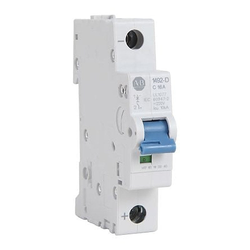 Allen Bradley 1492-D1 1492-D Miniature Circuit Breaker, 1-Pole, 20A, Type C, 240V ac AC, 62.5 V dc DC, 15 kA Breaking