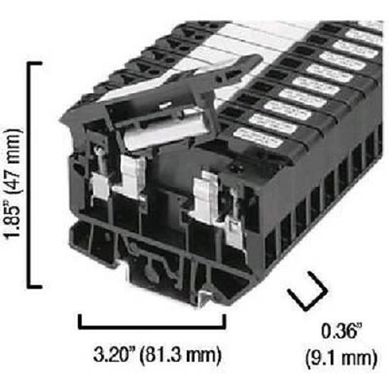 Allen Bradley 1492-H5 1492-H Series DIN Rail Terminal Block Black, 0.05mm², 4 mm²
