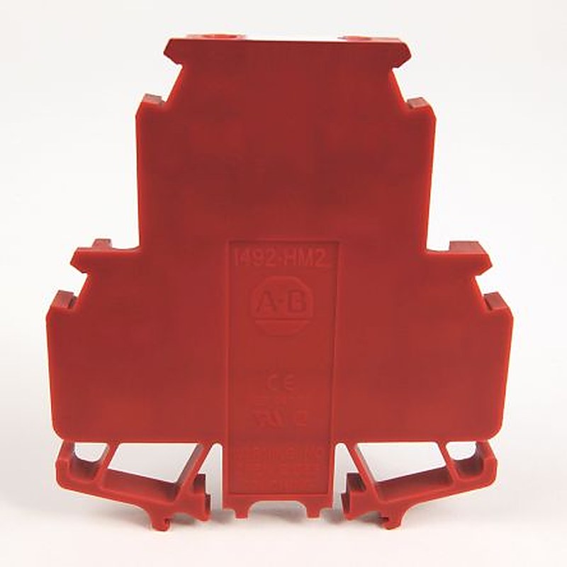 Allen Bradley 1492-HM2RA102 1492-H Series DIN Rail Terminal Block Red