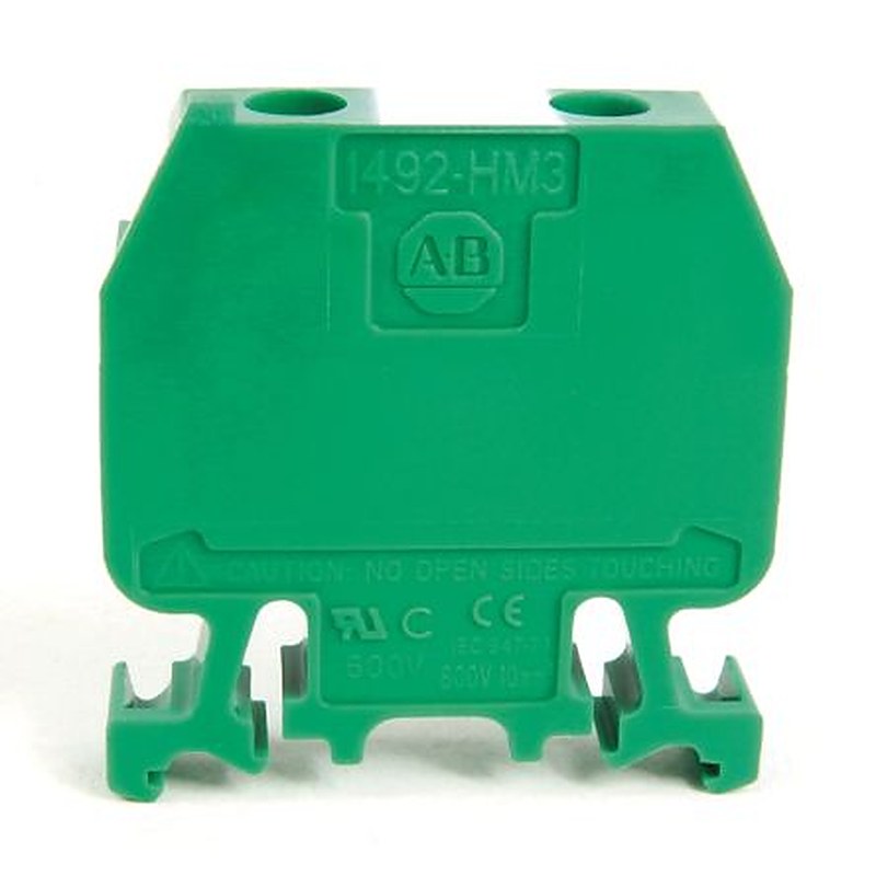 Allen Bradley 1492-HM3G 1492-H Series DIN Rail Terminal Block Green, 0.34mm², 10 mm²