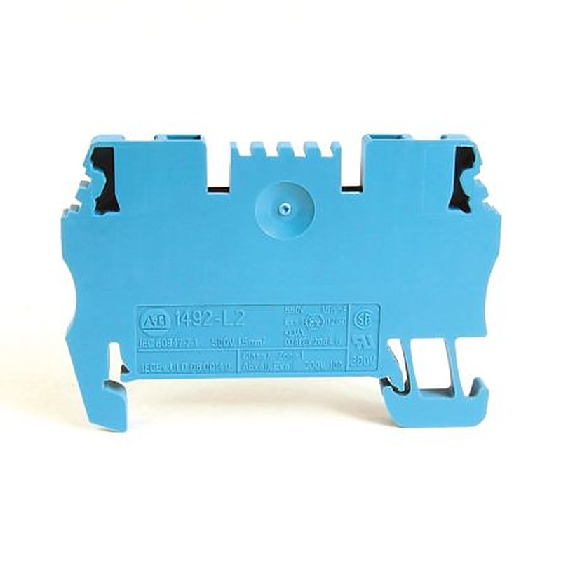Allen Bradley 1492-L2-B 1492 Series DIN Rail Terminal Block Blue, 1.5mm², Spring Clamp, IECEx/ATEX