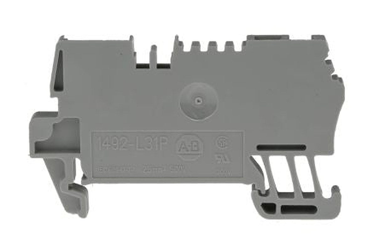 Allen Bradley 1492-L31P 1492 Series DIN Rail Terminal Block Grey, 0.5mm², 2.5 mm², Spring Clamp, IECEx/ATEX