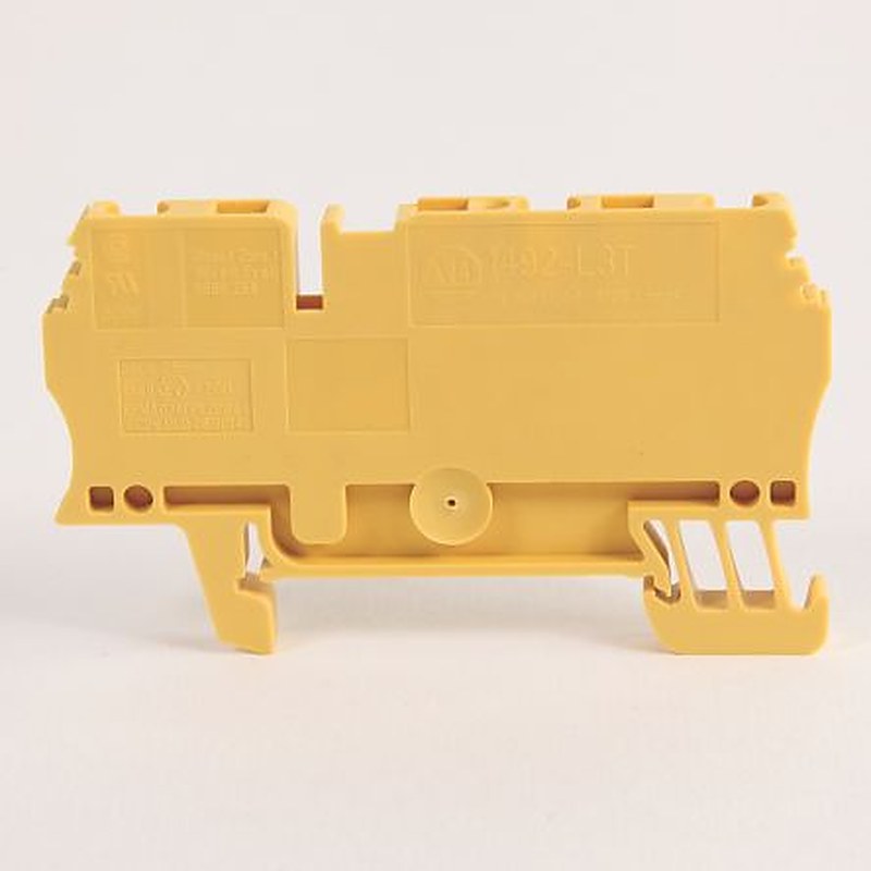 Allen Bradley 1492-L3T-Y 1492 Series DIN Rail Terminal Block Yellow, 2.5mm², Spring Clamp, IECEx/ATEX