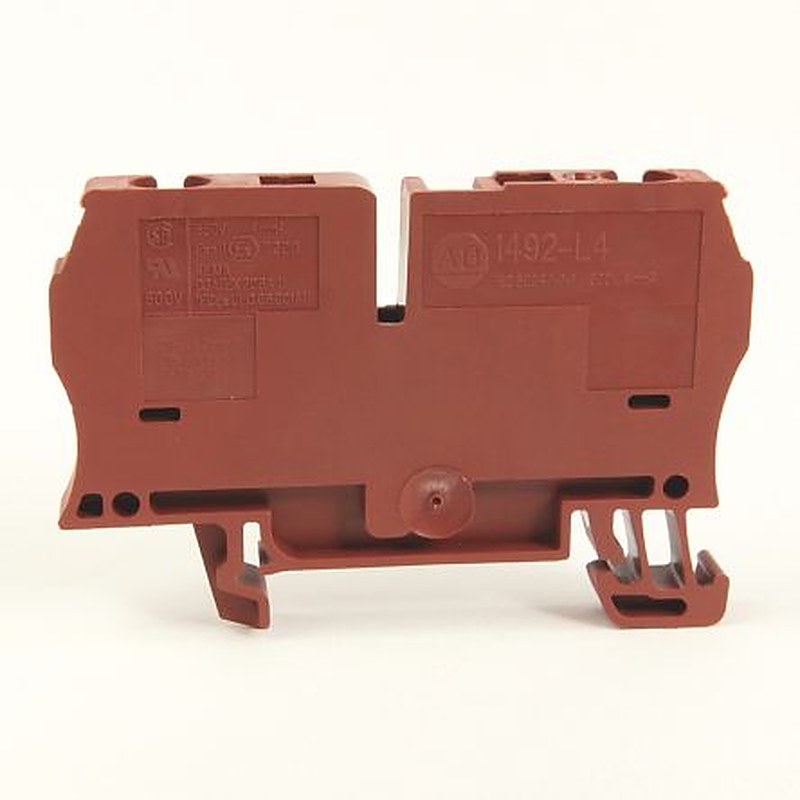 Allen Bradley 1492-L4-BL 1492 Series DIN Rail Terminal Block Black, 4mm², Spring Clamp, IECEx/ATEX