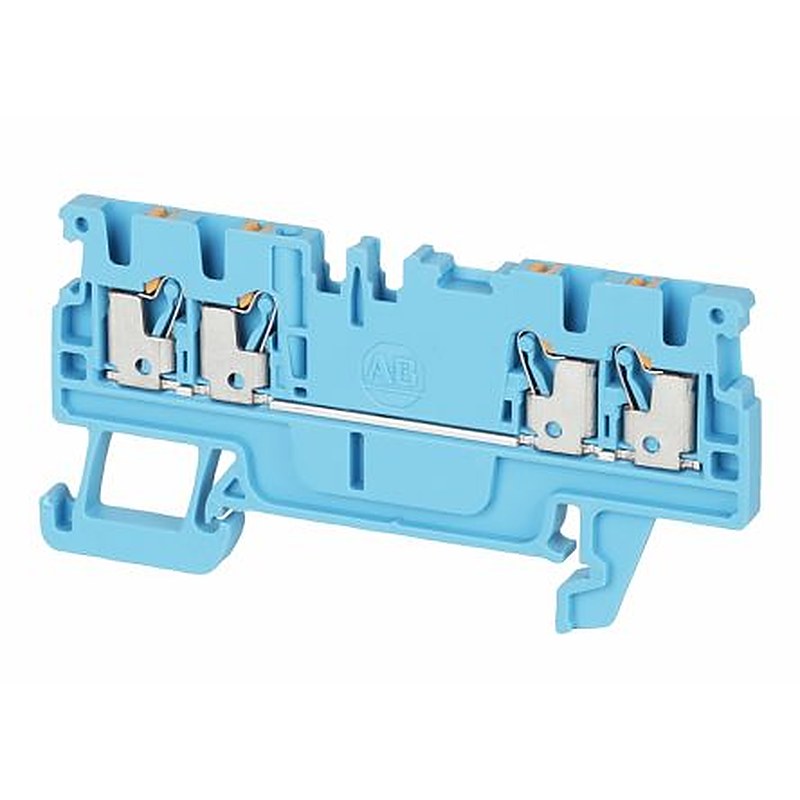 Allen Bradley 1492-P2Q-BL 1492-P Series DIN Rail Terminal Block Black, 1.5mm², 1-Level, Push-in, ATEX