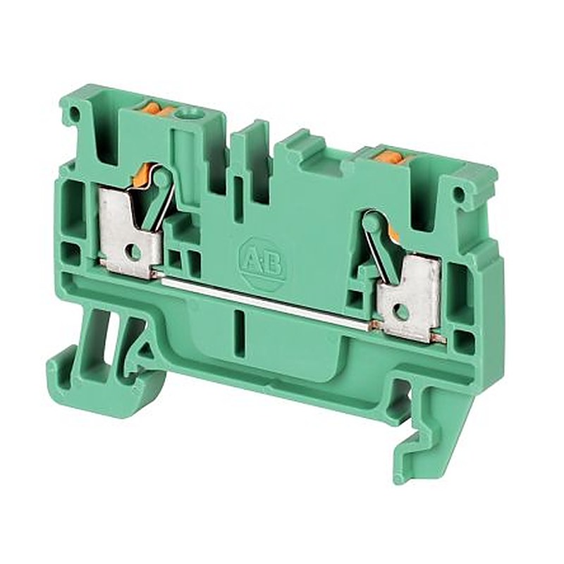 Allen Bradley 1492-P3-G 1492-P Series DIN Rail Terminal Block Green, 2.5mm², 1-Level, Push-in, ATEX
