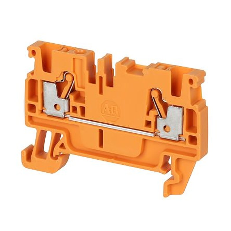 Allen Bradley 1492-P3-OR 1492-P Series DIN Rail Terminal Block Orange, 2.5mm², 1-Level, Push-in, ATEX