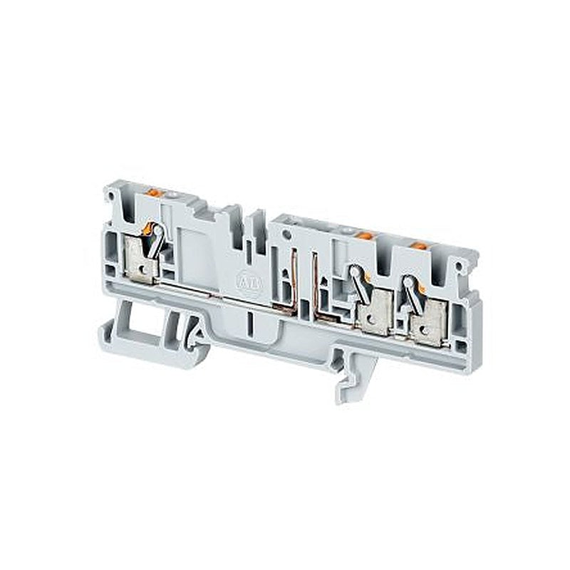 Allen Bradley 1492-P3PT 1492-P Series DIN Rail Terminal Block Grey, 2.5mm², 1-Level, Push-in