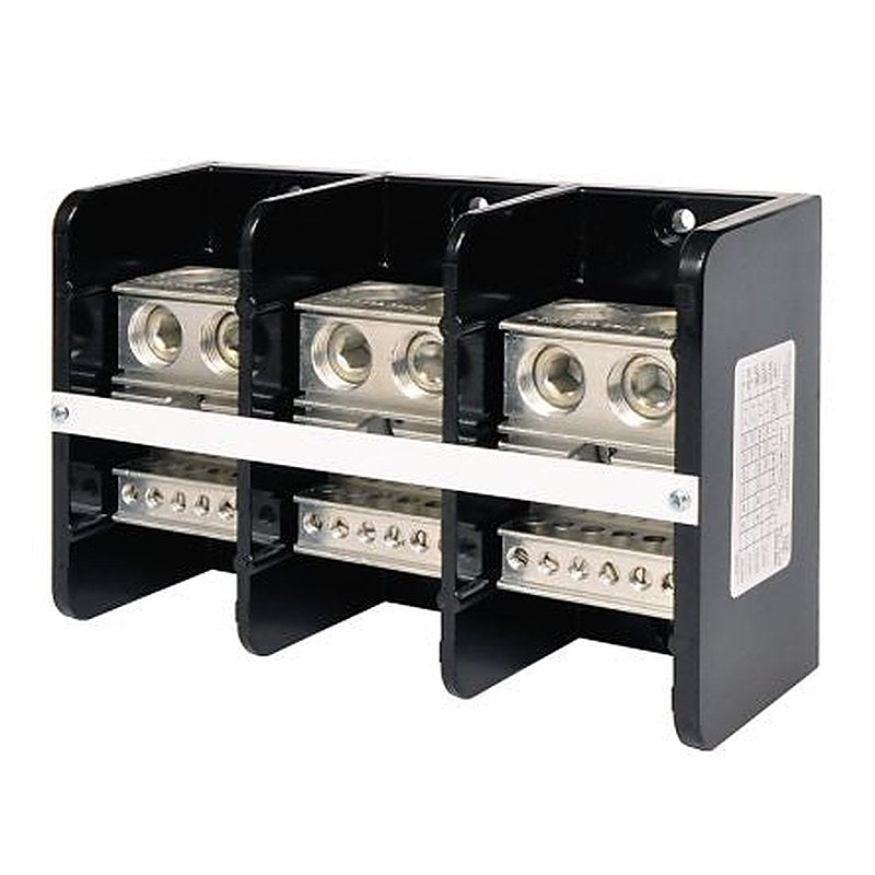 Allen Bradley Distribution Block, 3 Way, 600V, 175A, Black