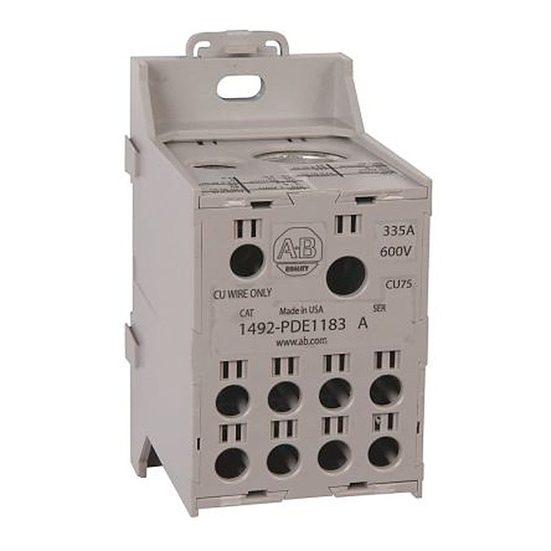 Allen Bradley Distribution Block, 8 Way, 600V, 335A, White