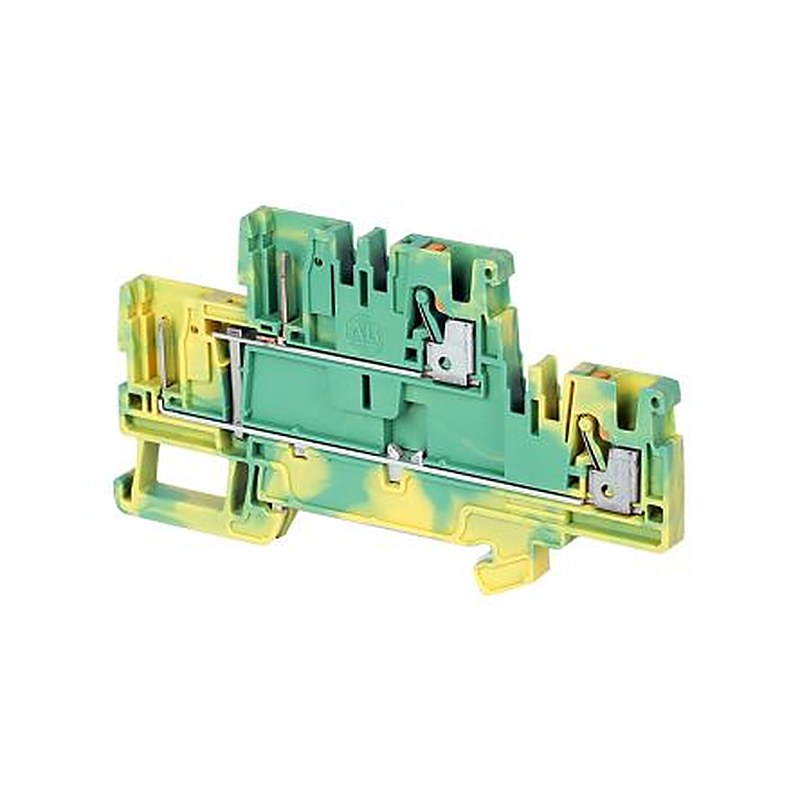 Allen Bradley 1492-PDG32PC 1492-P Series Feed Through Terminal Block Green, Yellow, 2.5mm², Push-in