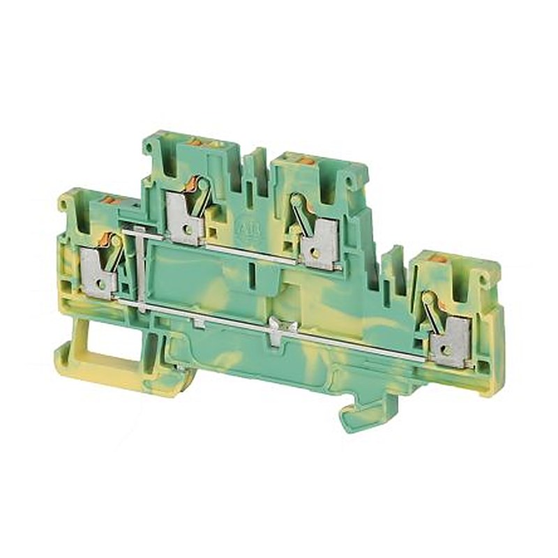 Allen Bradley 1492-PDG3C 1492-P Series Feed Through Terminal Block Yellow, Green, 2.5mm², Push-in