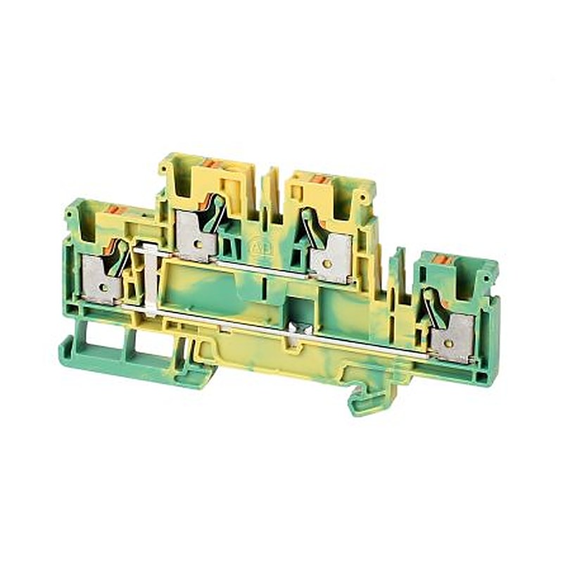 Allen Bradley 1492-PDG4C 1492-P Series Feed Through Terminal Block Green, Yellow, 4mm², Push-in