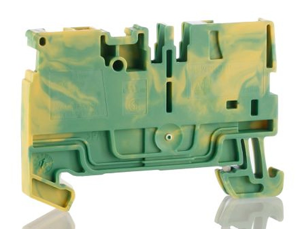 Allen Bradley 1492-PG31P 1492-P Series Feed Through Terminal Block Green, Yellow, 2.5mm², 1-Level, Push-in